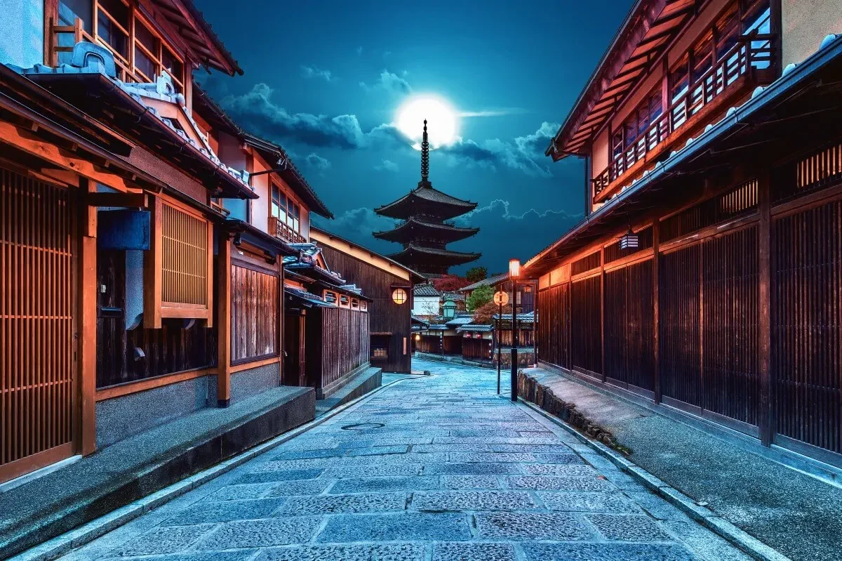 Peaceful Kyoto at Night