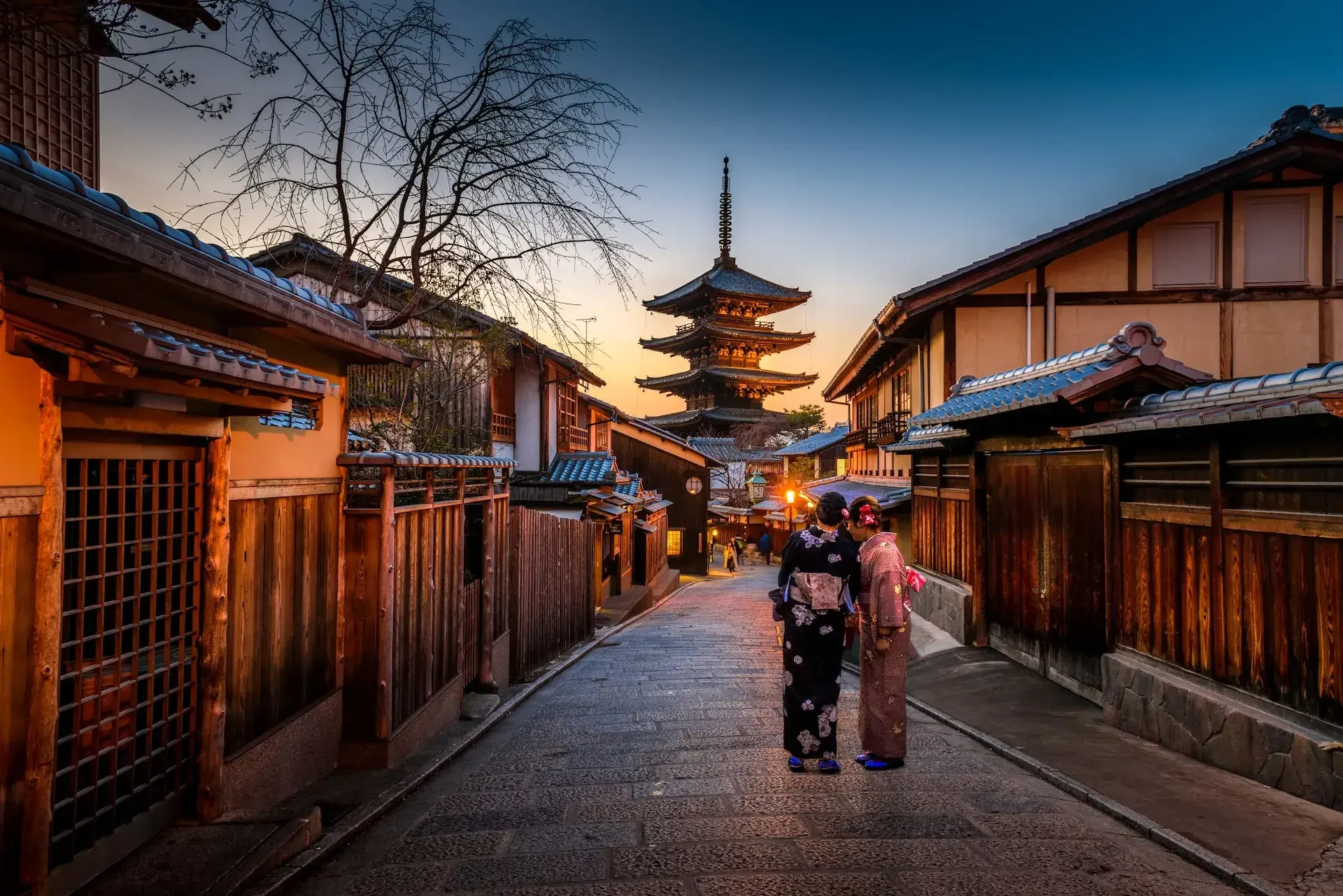Peaceful Kyoto at Night