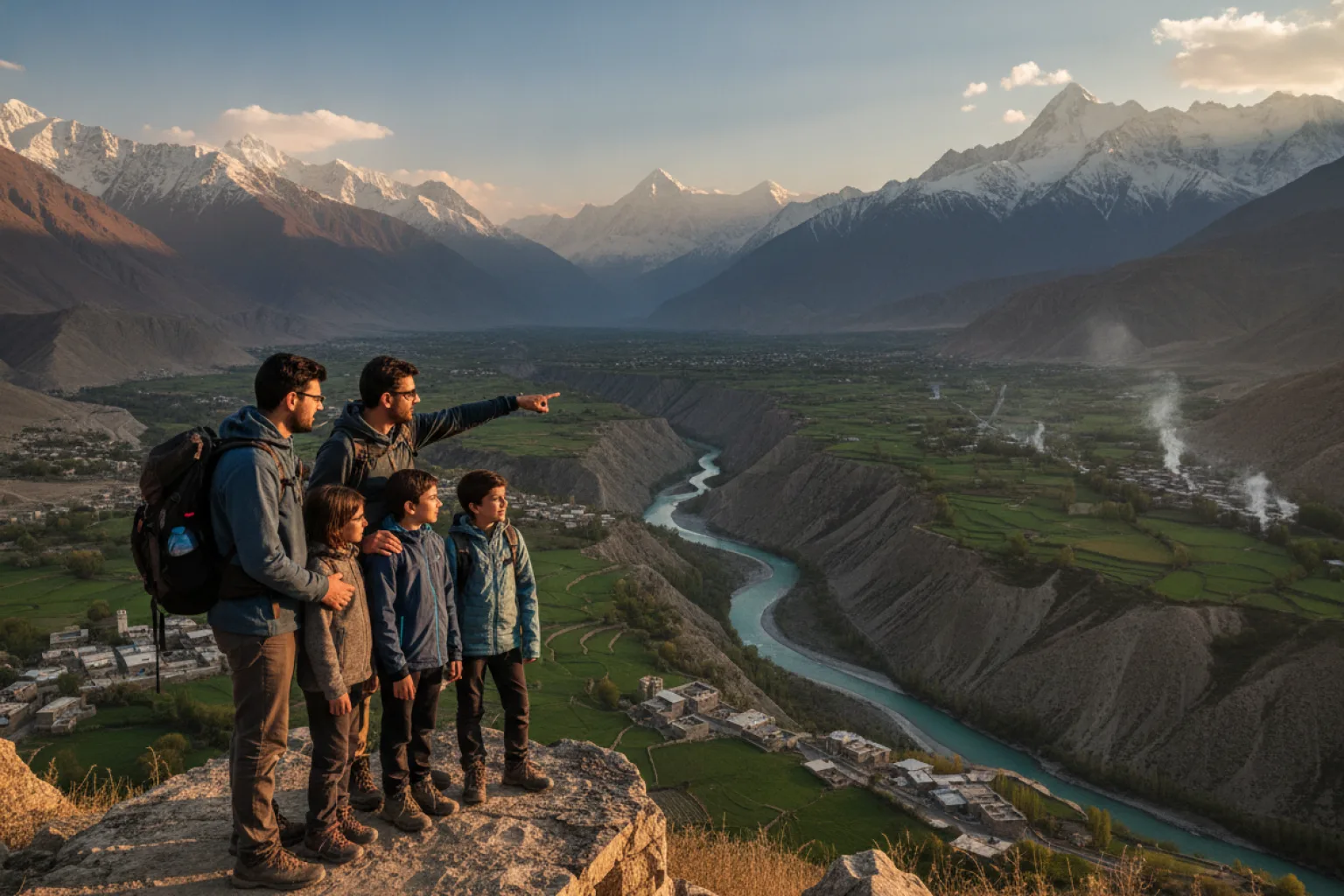 Scenic road trip through the mountains of northern Pakistan