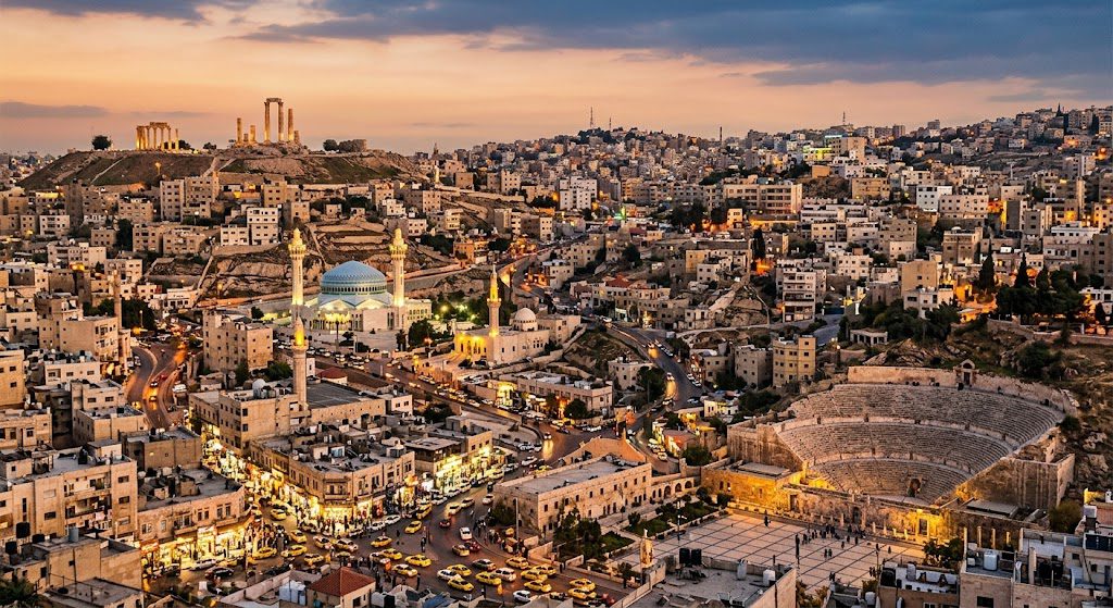Amman, one of the best places to visit in Jordan, featuring historic landmarks and vibrant city streets.